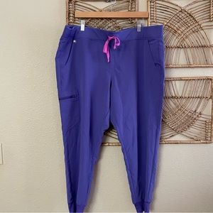 FIGS Zamora Technical Collection Jogger Scrub Pants Purple Women's Sz XXL/P